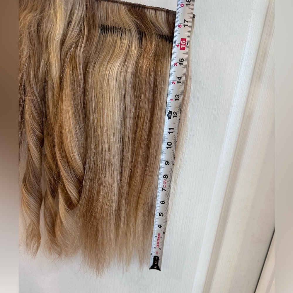 17” halo couture blonde extension with string